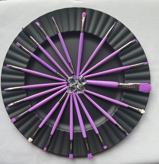 Loppek Cosmetic's 20 Piece Brush set with eyebrow brush